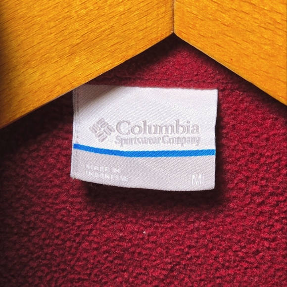 Columbia Women's Fleece Jacket Medium Red/Deep Orange Beautiful Color - Picture 5 of 5